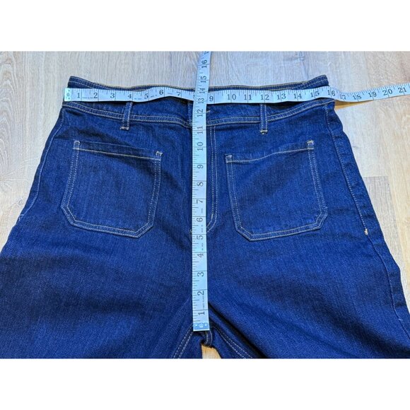 Oat New York Womens Wide-Leg High-Waist Raw Hem Denim Jeans Size 12/31 - Picture 6 of 8